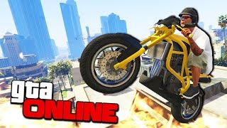 картинка: СУМАСШЕДШИЕ СТАНТЫ НА БАЙКАХ В GTA 5 ONLINE ( ПАРКУР + УГАР )