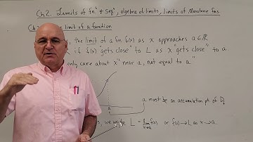 Real Analysis I (lec. 2.1.A) The Limit of a Function