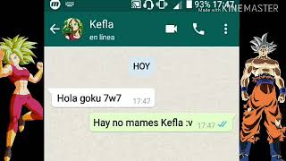 Goku chateando con Kefla 7w7 (termina súper bien) 