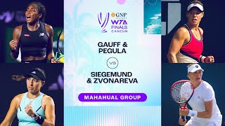 Siegemund/Zvonareva vs. Gauff/Pegula| 2023 WTA Finals Group Stage | WTA Match Highlights