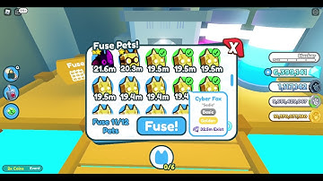 What happens when you fuse 6 Golden Robots & 6 Golden Cyber Fox? (Pet Simulator X)