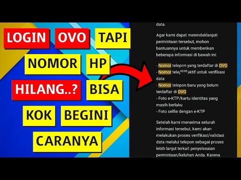 Ini Dia Cara Login OVO No Hp Hilang atau Nomor Hangus Pakai Email | Tanpa Kode Verifikasi?