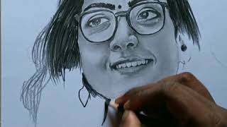 Rashmika Mandanna Drawing।। How to draw rashmika mandanna।। #Short Drawing of rashmika mandanna।।