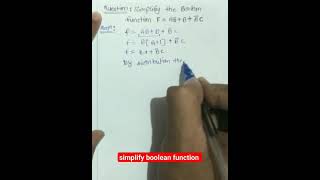 Simplify Boolean Algebra