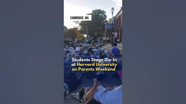 Over 100 students at Harvard University staged a die-in in solidarity with Palestine.