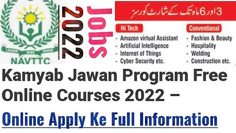 NAVTTC Jobs 2022 // Online Apply  Imran khan kamyabjwan Program // How Apply Imran Free Course