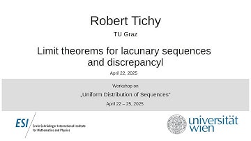Robert Tichy - Limit theorems for lacunary sequences and discrepancy