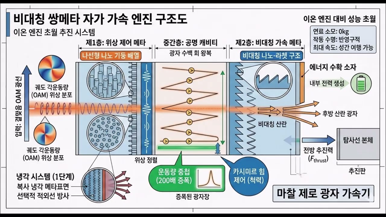 비대칭 쌍메타 자가 가속 (무연료)