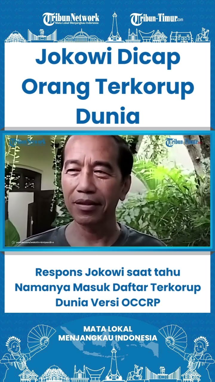 SHORT Respons Jokowi saat Namanya Masuk Daftar Terkorup Dunia Versi OCCRP, Mantan Presiden Tertawa