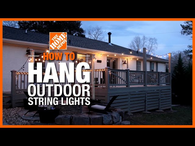 How to Hang Outdoor String Lights - Finding Silver Pennies