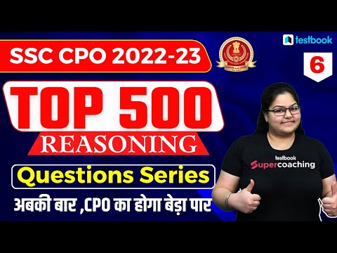 SSC CPO Reasoning Classes 2022 | Top 500 SSC CPO Reasoning Questions Practice | Day 06 | By Neha Mam