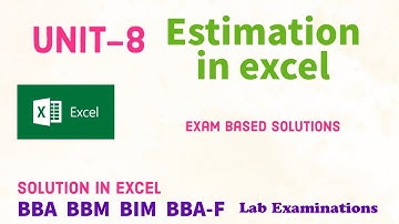 Estimation in Business Statistics Explained IN EXCEL |Numerical Solutions, BBA BBM BIM BBA-F| TU |