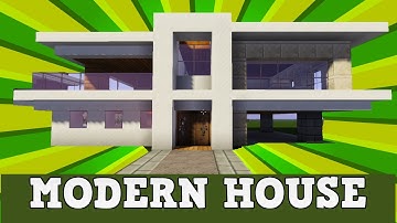 Minecraft: How to Build a Modern House Tutorial w/indoor swimming pool