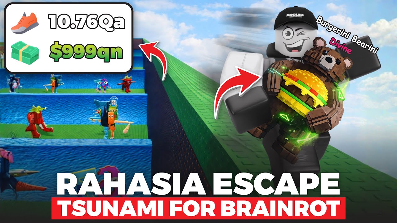 COBAIN RAHASIA TERSEMBUNYI DI ESCAPE TSUNAMI FOR BRAINROT!!
