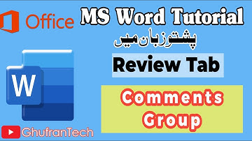How to Use Comments in MS Word | Pashto Training | Review Tab
