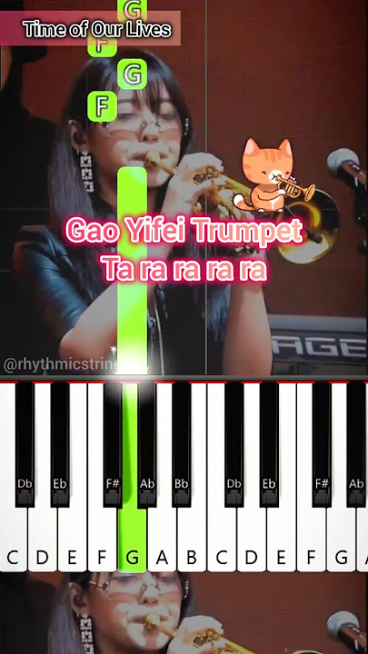 Time of Our Lives - Gao Yifei Trumpet | Tarararara | Easy Piano Tutorial #viralvideo #tiktok #shorts