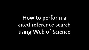 Cited reference search