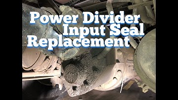 Power Divider Input Seal Replacement