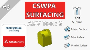 CSWPA Surfacing SOLIDWORKS TUTORIAL EP #3 |  Surfacing Series