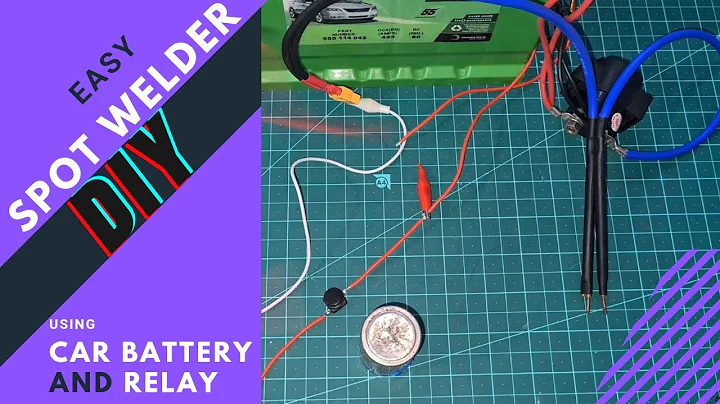 EASY DIY! Lithium battery Spot Welder Using Car battery and Relay