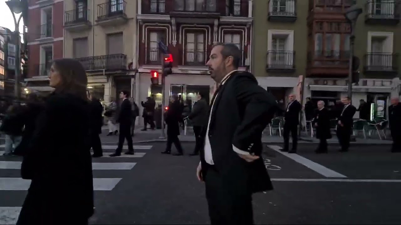 Vía crucis del cristo de los carboneros cofradía de las  Angustias Valladolid