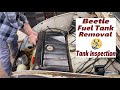 VW Beetle Gas Tank Removal! Beetle Fuel sending unit removal!