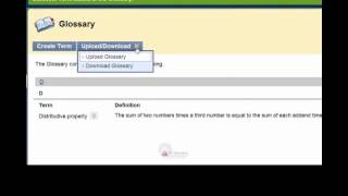 Using The Glossary / Blackboard Tutorial