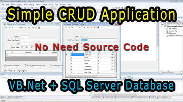 Simple CRUD Application With VB .Net And MS SQL Server Database (No Need Source Code)