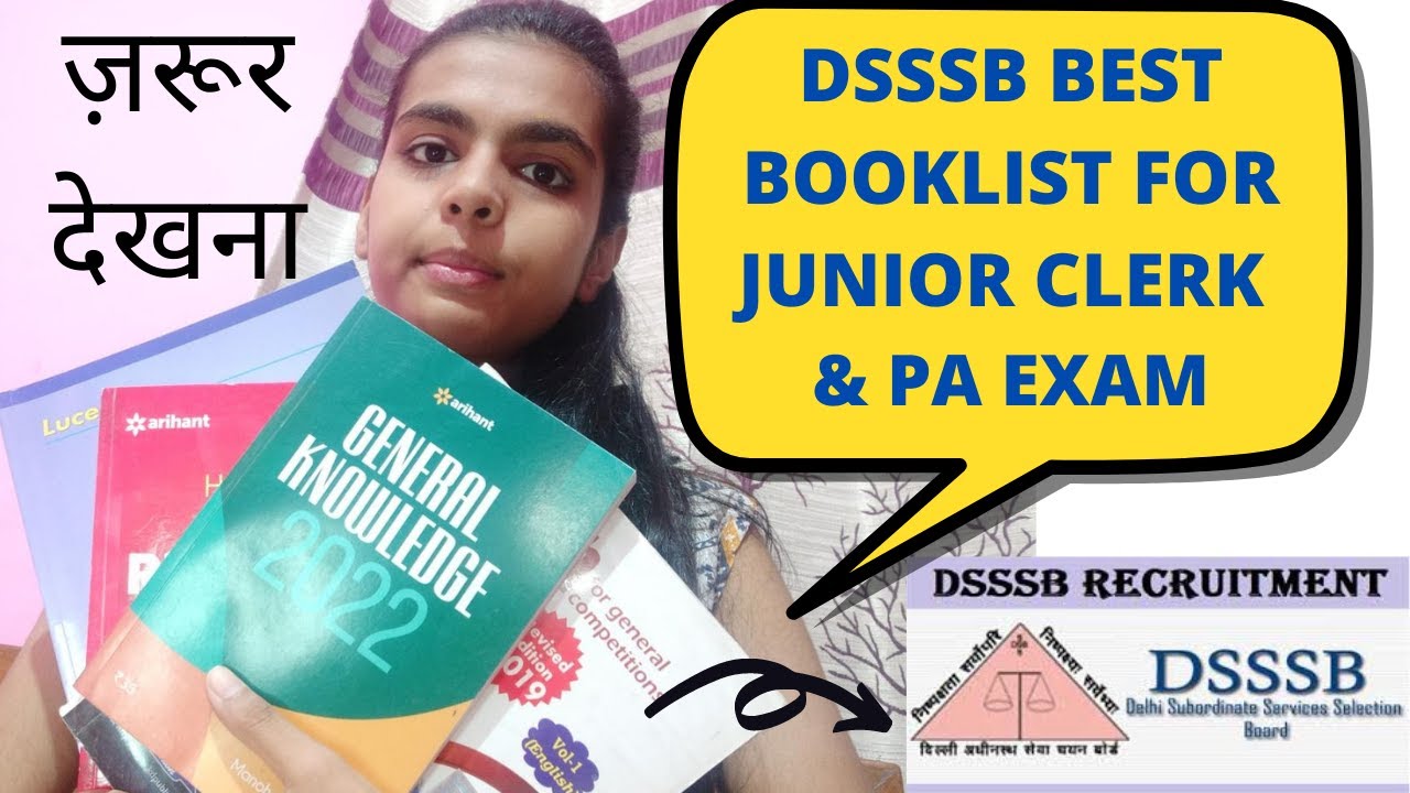 DSSSB junior clerk exam book list DSSSB clerk exam book list dsssb