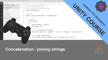 31 Concatenation  - joining strings in Unity