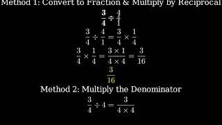 3/4 divided by 4 (Three-Fourths Divided by Four)