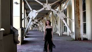 Russian model in black