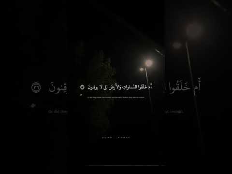 أ م خ ل قوا م ن غ ير ش يء أ م ه م الخال قون محمد صديق المنشاوي سورة الطور
