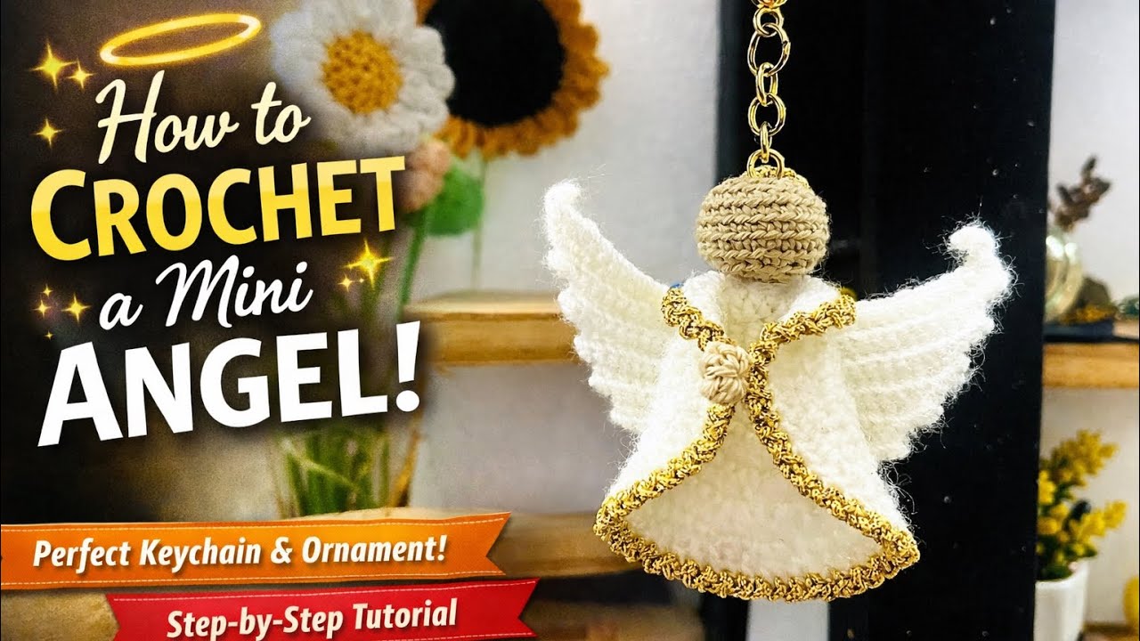 [ENG SUB] How to Crochet Angel | Step-by-Step Tutorial | Perfect Keychain & Ornament 
