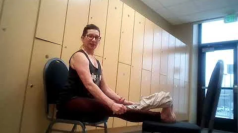 Modified yoga stretch w/Joyce