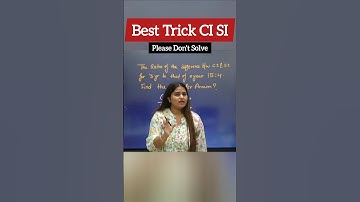 Simple Interest Compound Interest Shorttrick | CI-SI 3 Year Difference Tricks #sbi #ibps #ssc