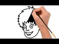 How to draw boy turn word into boy | Easy Boy drawing step by step for kids