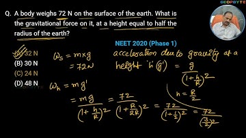 NEET - PHYSICS | Gravitation | Previous Years Questions | Part-3 | @GeopByte 