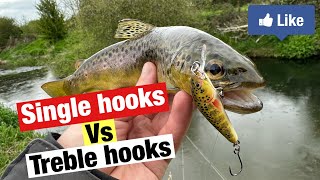 SINGLE v TREBLE Hooks for Trout - Will I Switch 