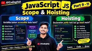 JavaScript Scope & Hoisting 🔥 var vs let vs const | Complete Explanation | AYCodingHub