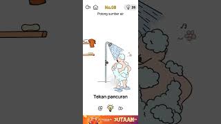 potong sumber air || brain out level 08 #braingames #shortvideo #brainout