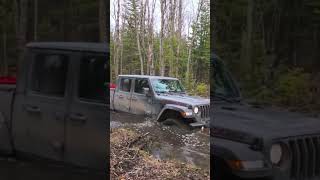 Hidden rock #offroading #mud #adventure #mudding #jeep #gladiator