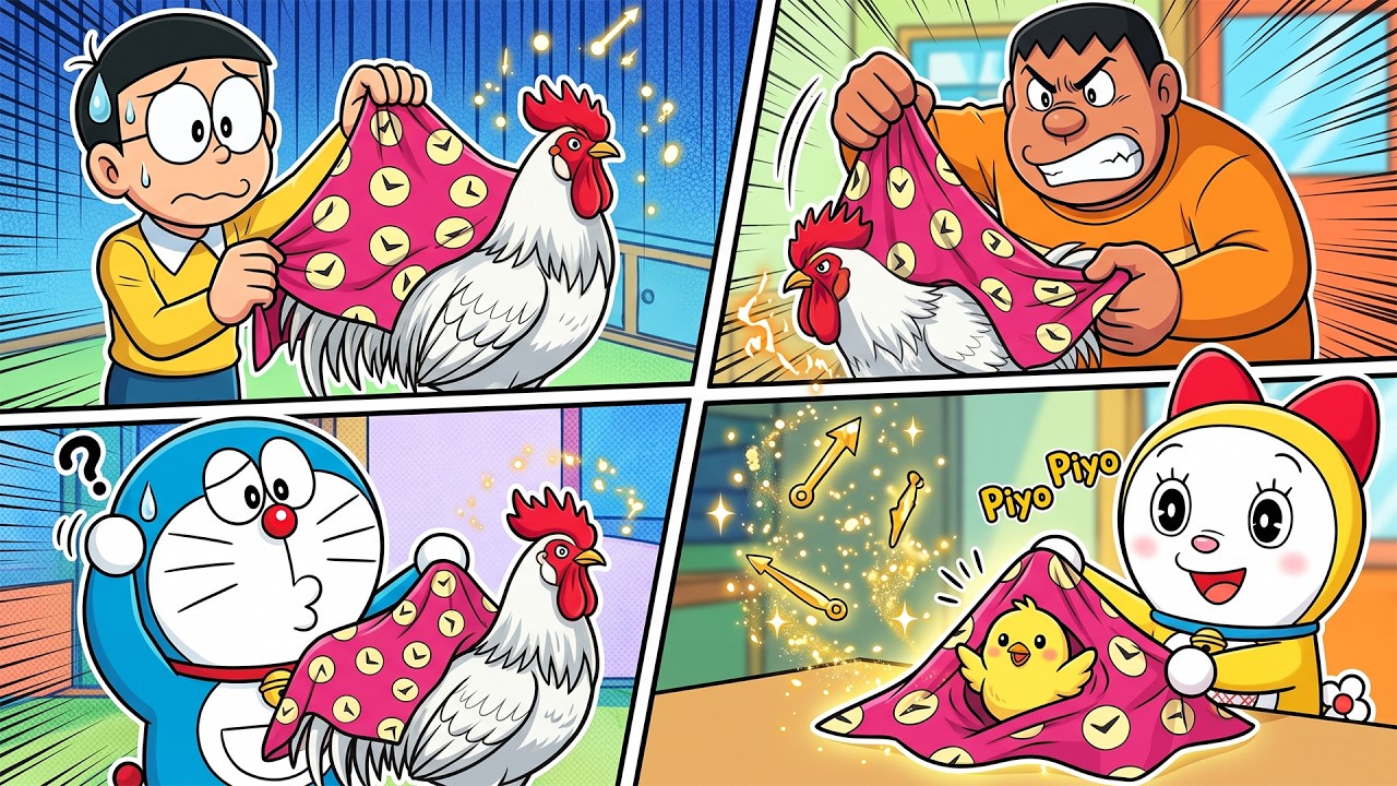 Doraemon Magic Challenge: Who Can Turn a Rooster Into a Chick