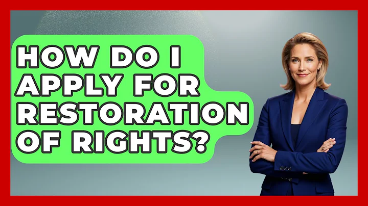 How Do I Apply For Restoration Of Rights? - Jail & Prison Insider