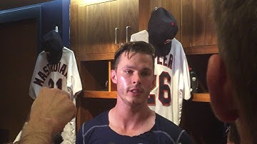 7/2/16 Max Kepler after setting the Twins rookie record for RBI in a game