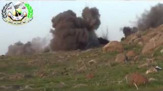 فرات الشام الإسلامية القنيطرة لواء البراء بن مالك تفجير دشم عسكري24-2-2014