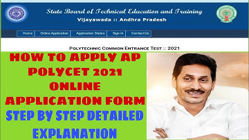 How To Apply A.P Polycet 2021 Online Application Step By Step Detailed Process in Telugu..