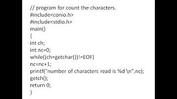 C PROGRAM -COUNT THE CHARACTERS AND LINES