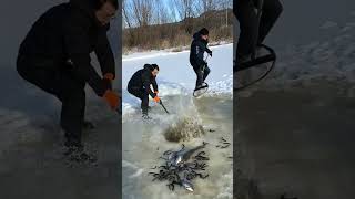 Amazing Top Ice Fishing - Awesome techniques Fishing 🐟 #Shorts