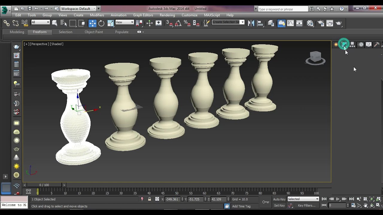 Column Modeling in Diffirent Shapes in 3ds Max - YouTube